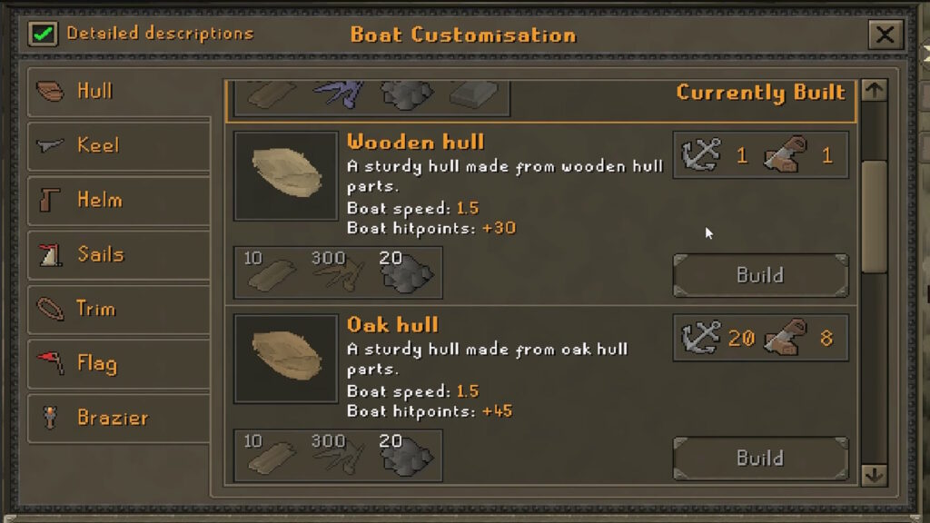 Boat Schematics | Old School RuneScape