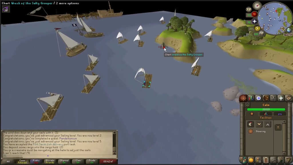 Charting while sailing | OSRS