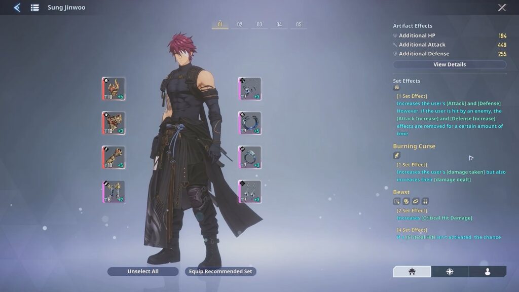 Artifacts | Solo Leveling: Arise Overdrive