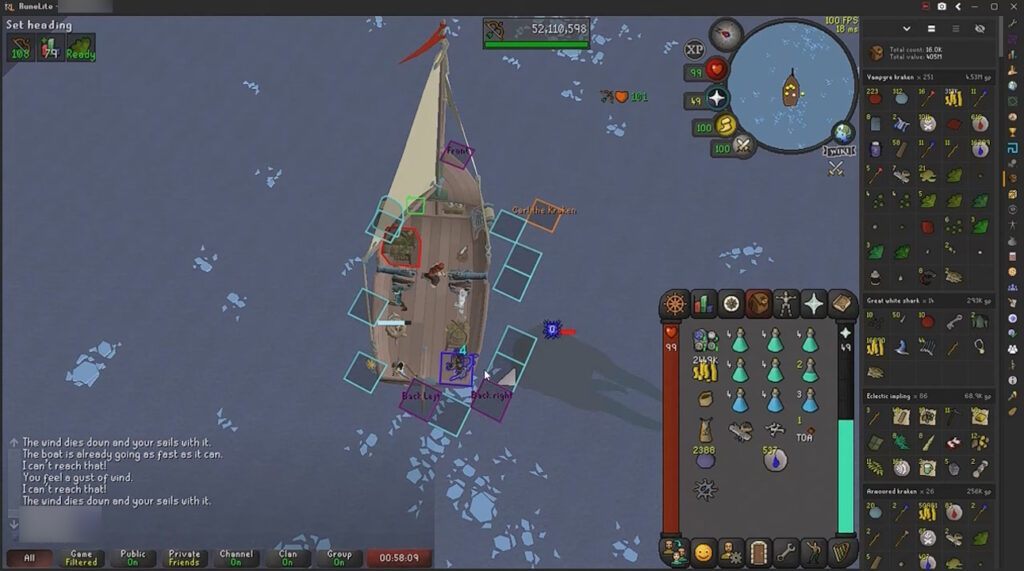 Example of the Vampyre Kraken Safespot | OSRS
