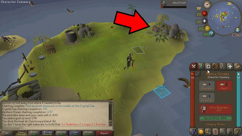 Chinchompa Island lockbox location | OSRS