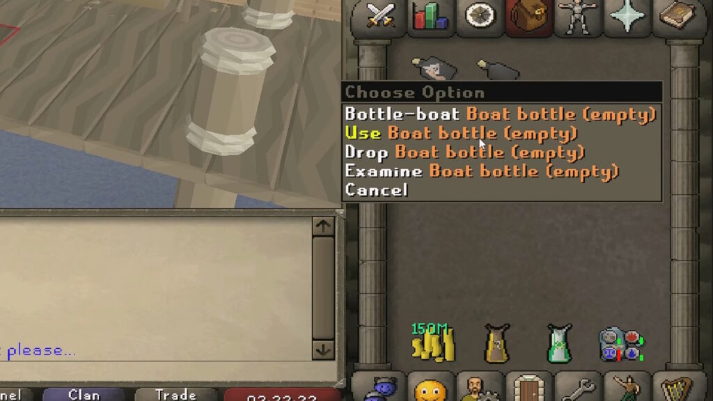 Using a Boat Bottle | OSRS
