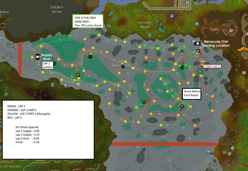 Planned route for Jubbly Jive Marlin Rank | OSRS