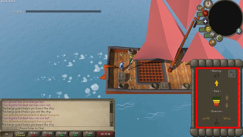 Barge navigation minigame | OSRS - Bone Voyage