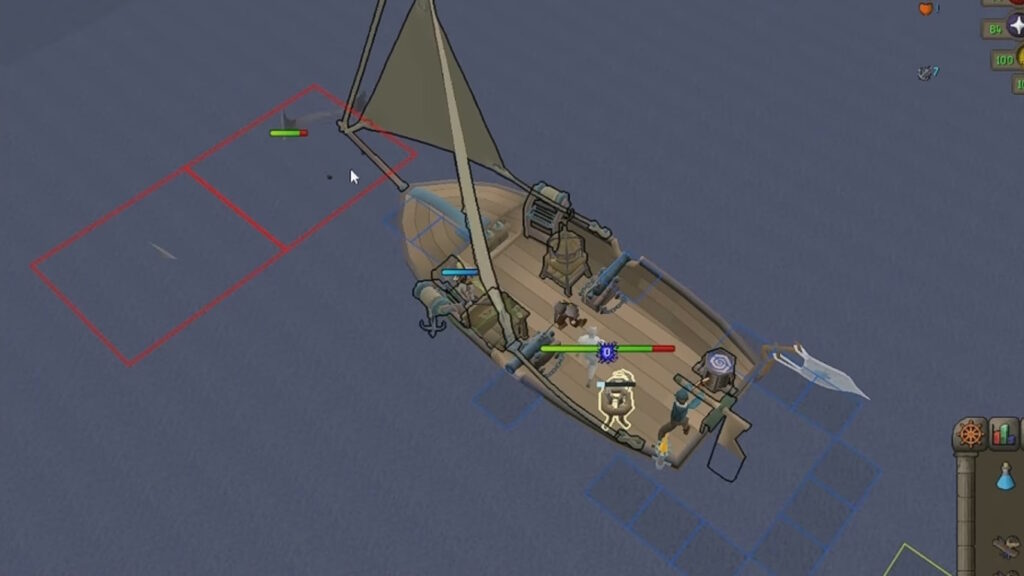 Example of positioning for Greate White Sharks combat | OSRS