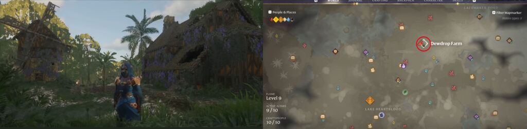 Best Base Locations in Enshrouded Wake of the Water Dewdrop Farm