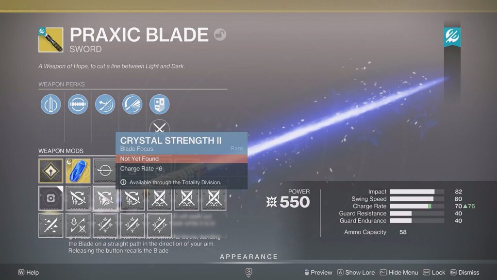 Praxic Blade Mods| Destiny 2: Renegades