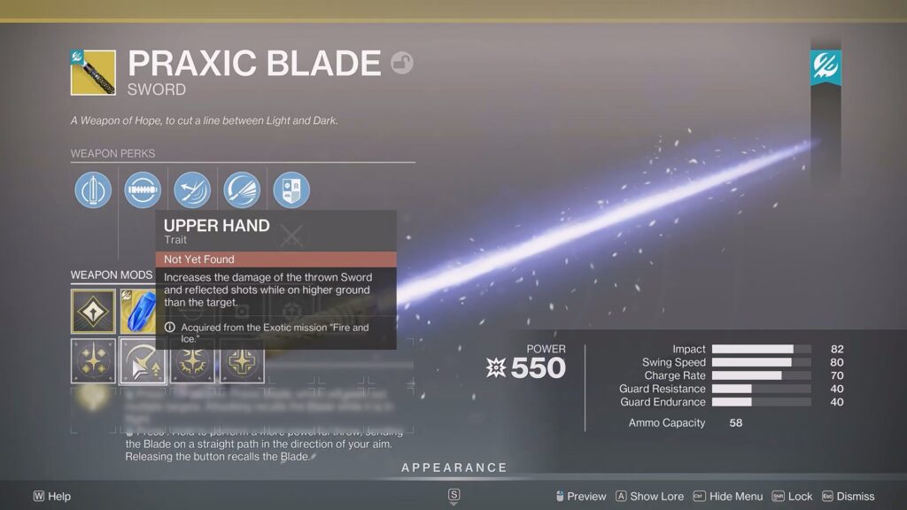 Praxic Blade Catalysts | Destiny 2: Renegades