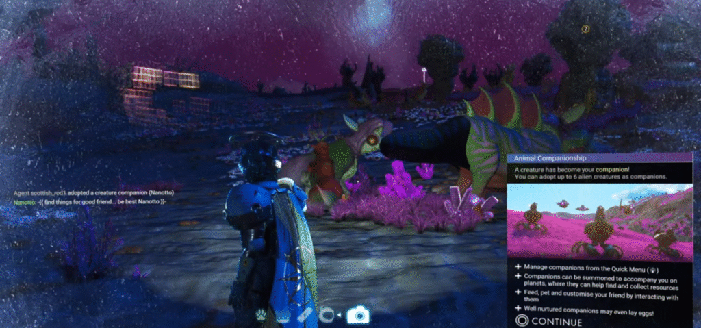 Taking photos to complete the Phase 1 of No Man's Sky Relics Redux Expedition 18.