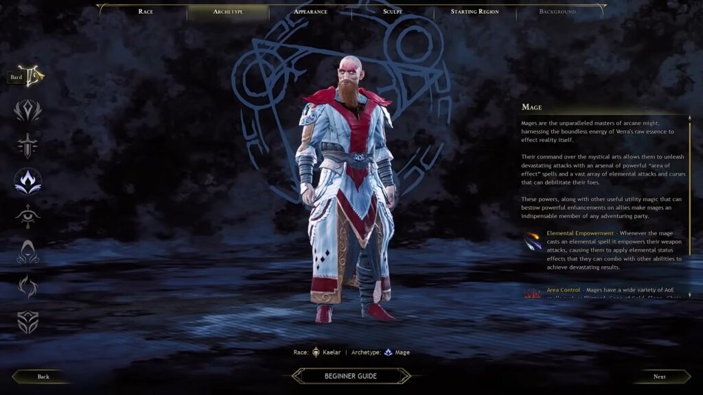 Class Archetype selection | Ashes of Creation – Early Access