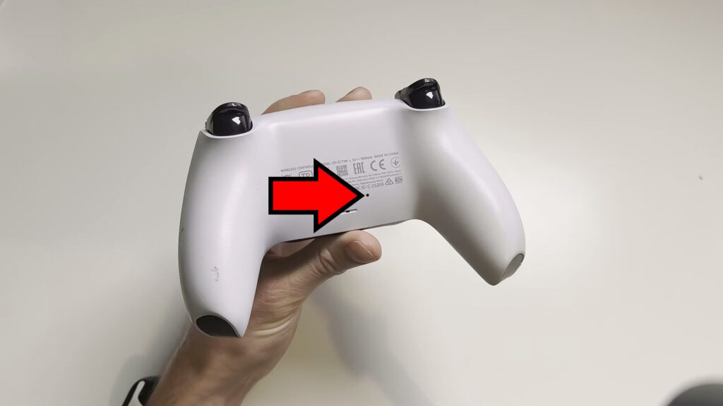 Reset button for DualSense controller