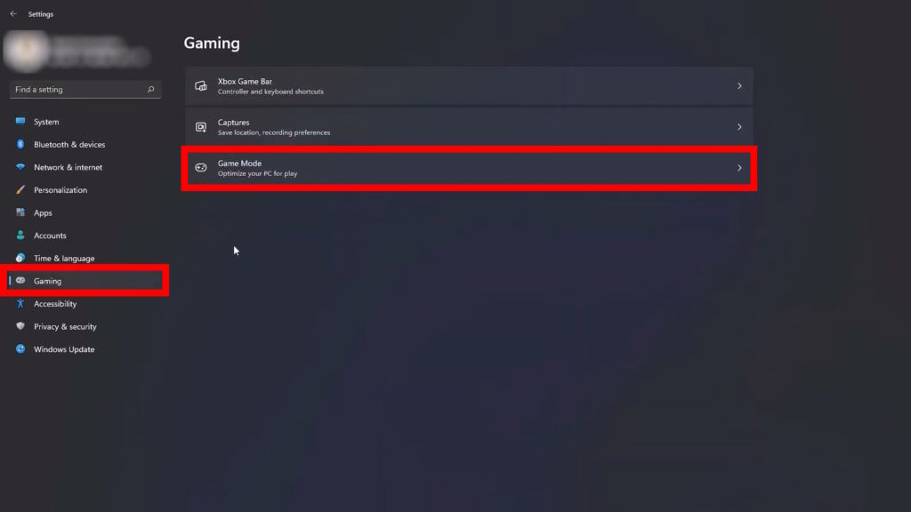 Enabling Game Mode on Windows 11