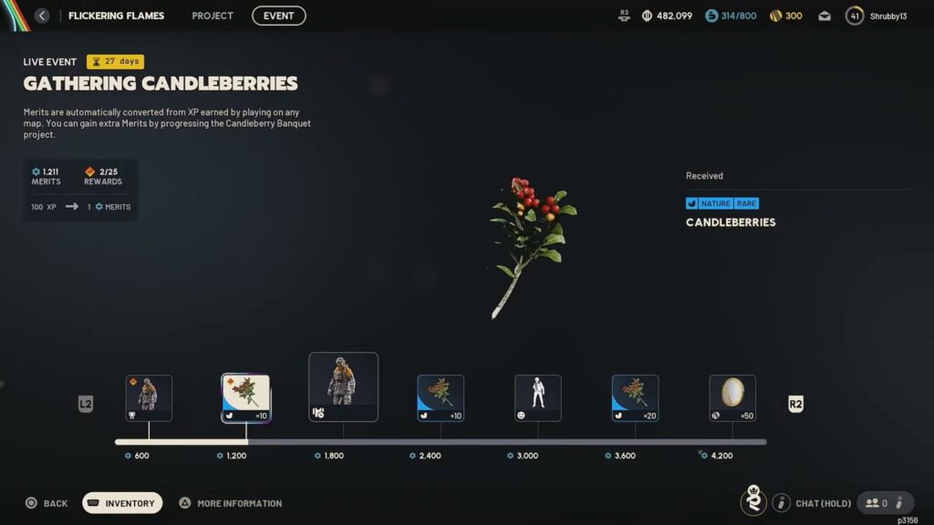 Gathering Candleberries reward in Flickering Flames event | ARC Raiders