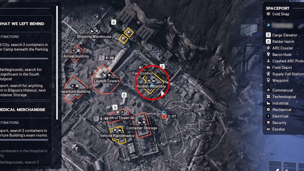 Rocket Assembly location on the map | ARC Raiders