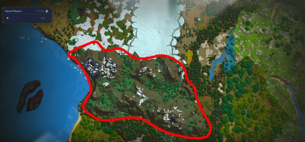 Mountains that are still dirt-covered at the base but have snow caps on top are the best early game spot for Cobalt in Hytale (very safe).