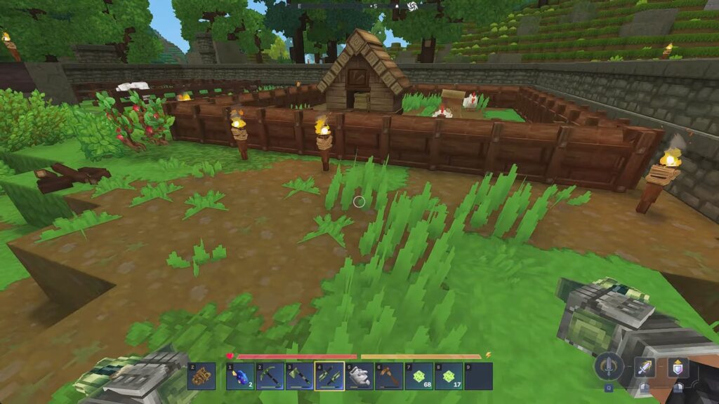 A Chicken Coop setup in Hytale