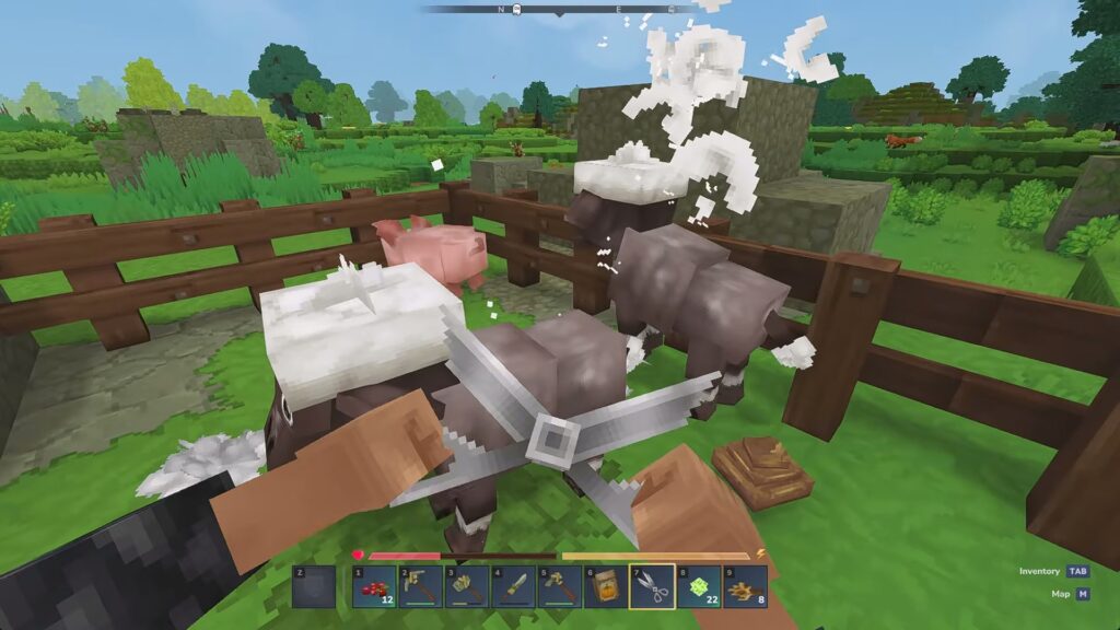 Shearing sheep | Hytale