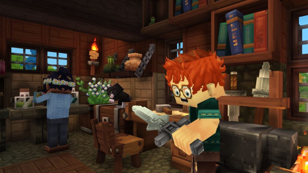 Characters preparing and crafting equipment | Hytale