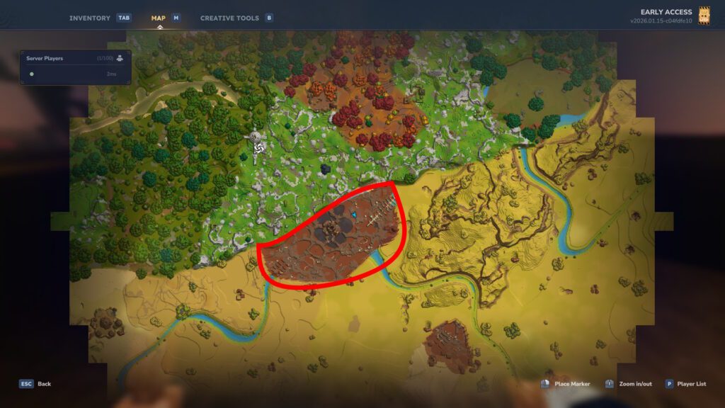 Muddy biome within the Howling Sands | Hytale