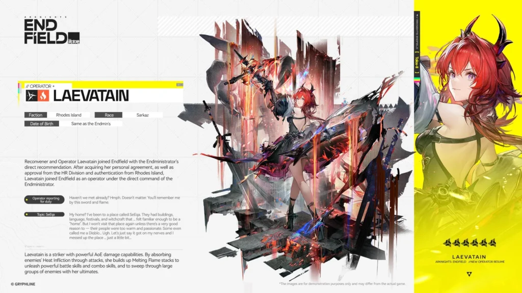 Laevatain's Operator Introduction | Arknights: Endfield