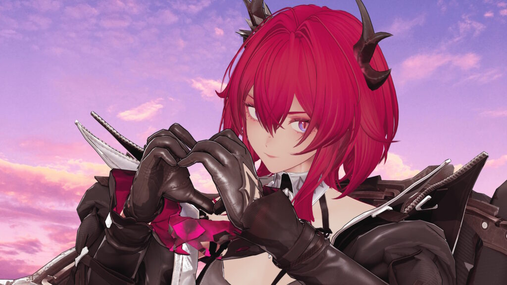 Laevatain making a heart with her hands | Arknights: Endfield