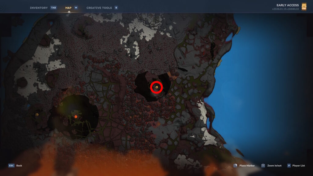 Gold Block pile example on the map | Hytale
