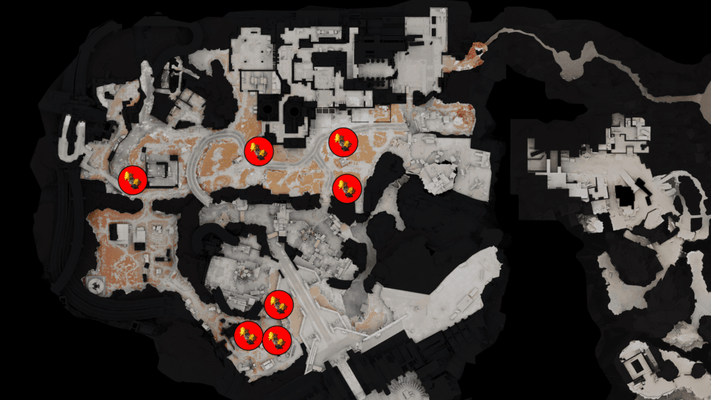 Map with all Sandleaf locations in Valley IV | Arknights Endfield