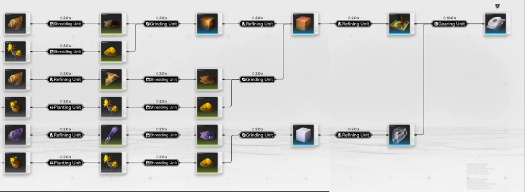The Cryston Component production chain as shown in-game | Arknights Endfield