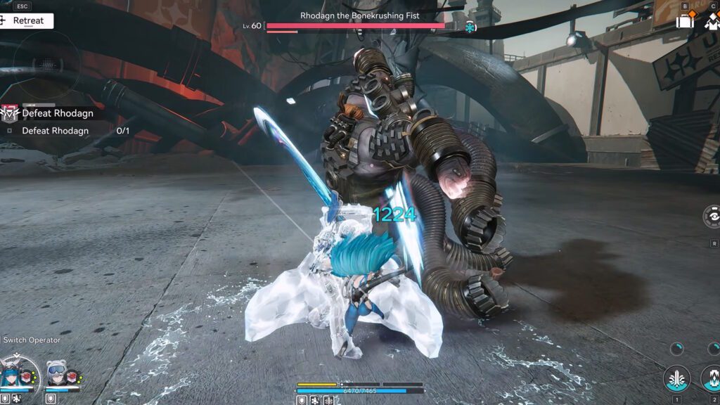Gameplay showing Last Rite with Snowshine | Arknights Endfield