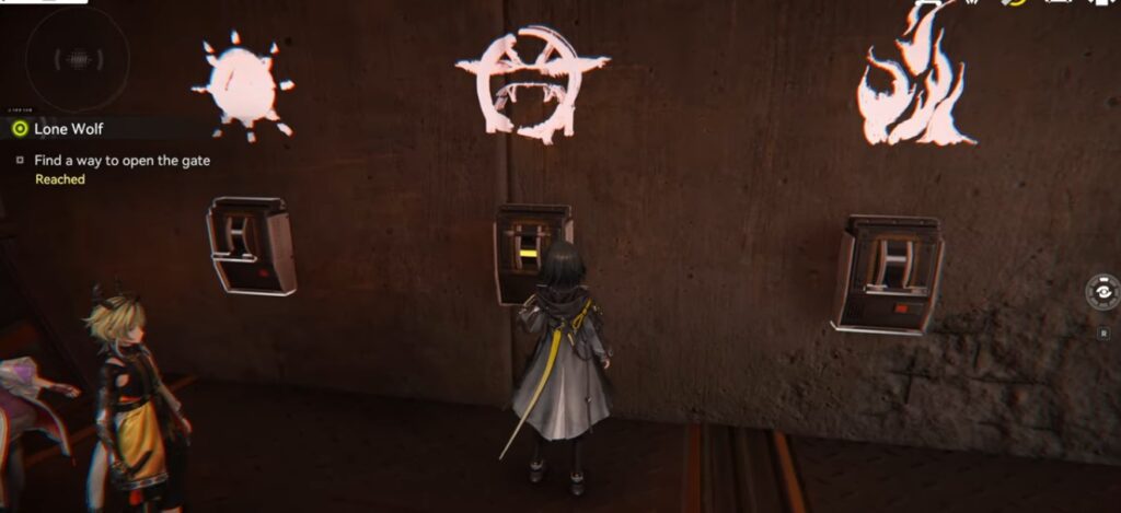 The Correct Lever Order to Open the Gate in Lone Wolf goes like Angry Face, Sun, Run, Feet, then Fire (or if you prefer numbering the symbols, it goes like 21543).