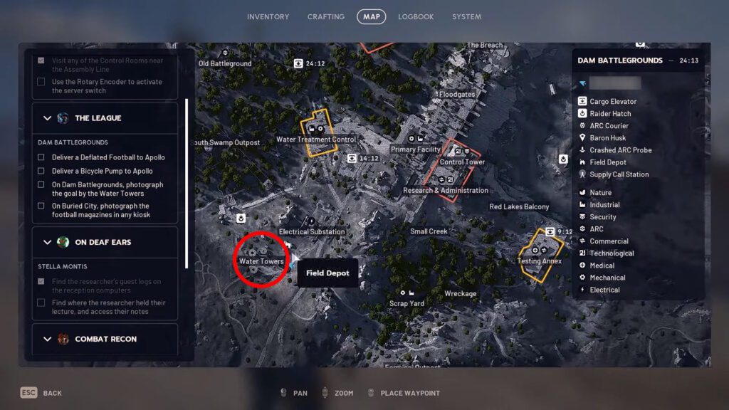 Water Towers location | ARC Raiders