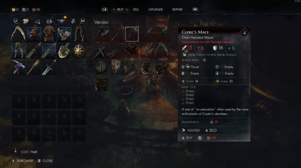 No Rest for the Wicked weapons