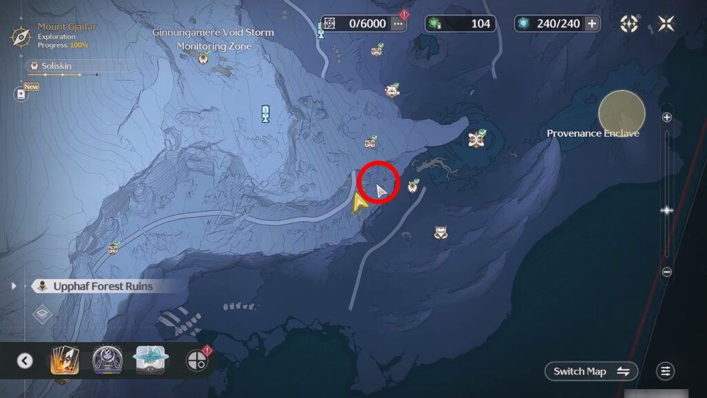 Location of ice crystals in Roya Frostlands | Wuthering Waves