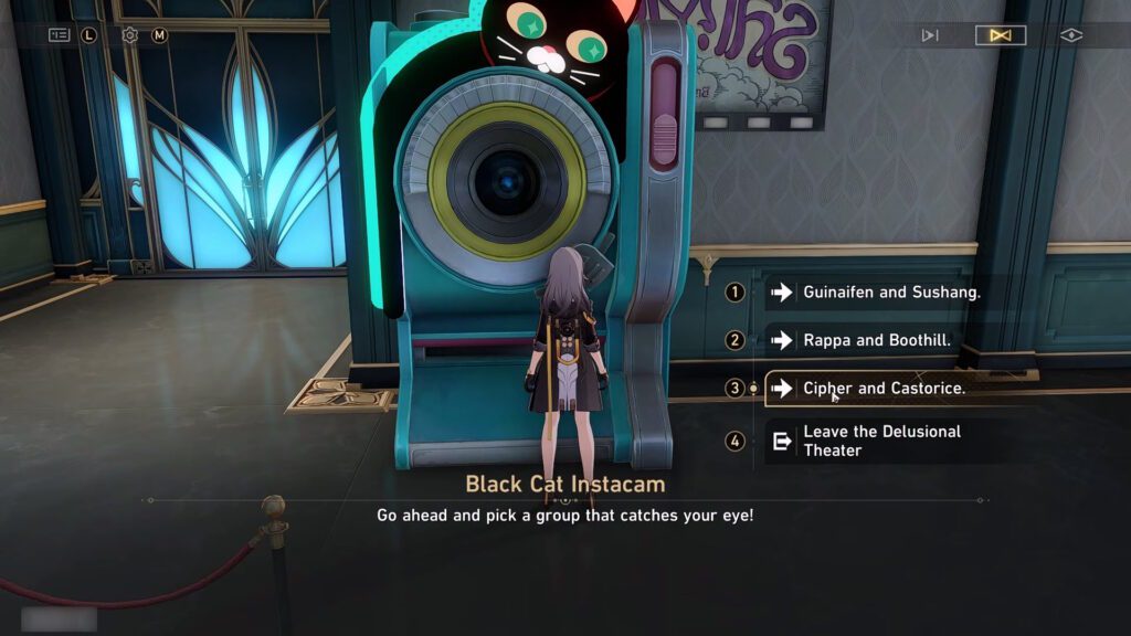 Black Cat Instacam's Delusional Theater features | Honkai Star Rail
