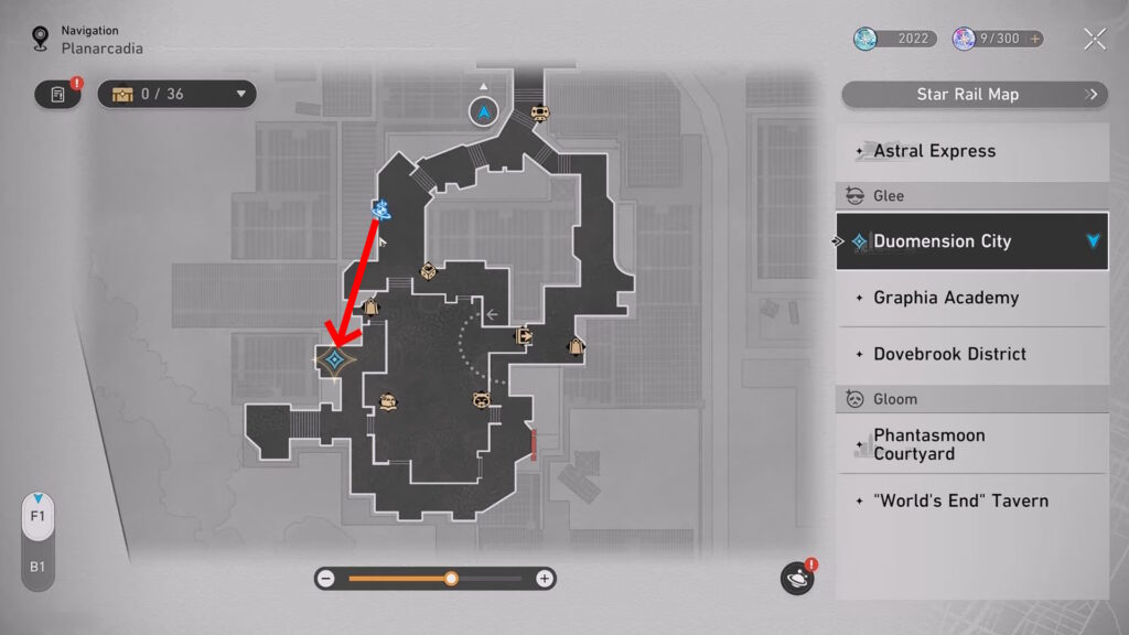 Quest location south of @EntertainmentPlaza Space Anchor | A Bouquet for the Blessed in Honkai Star Rail