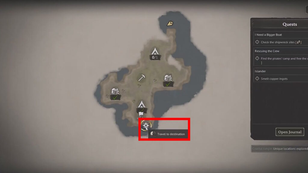 Travel to Destination from map | Windrose