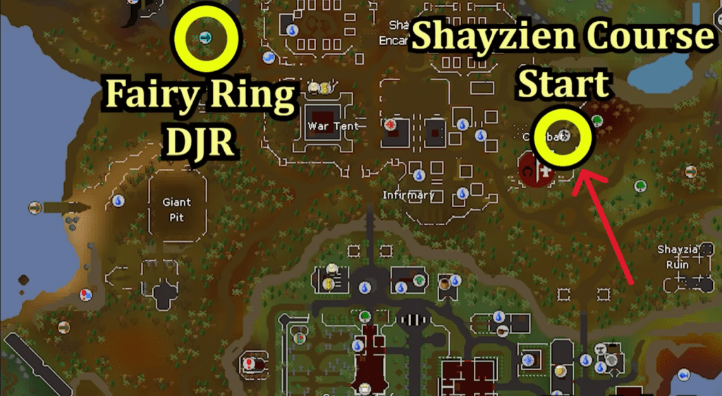 Location of the Shayzien Advanced Course.
