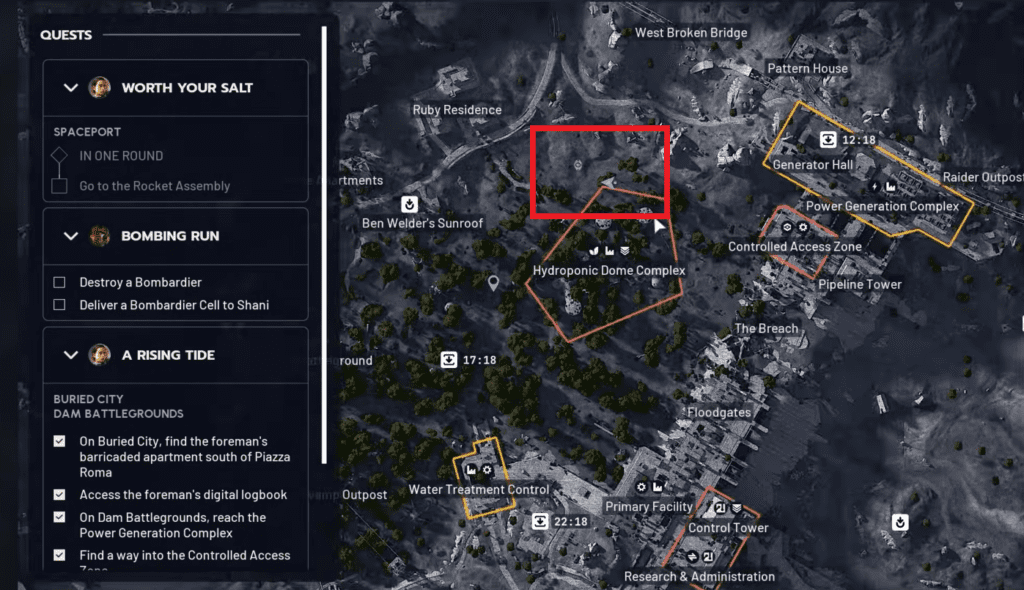 First location of Dam Battlegrounds.