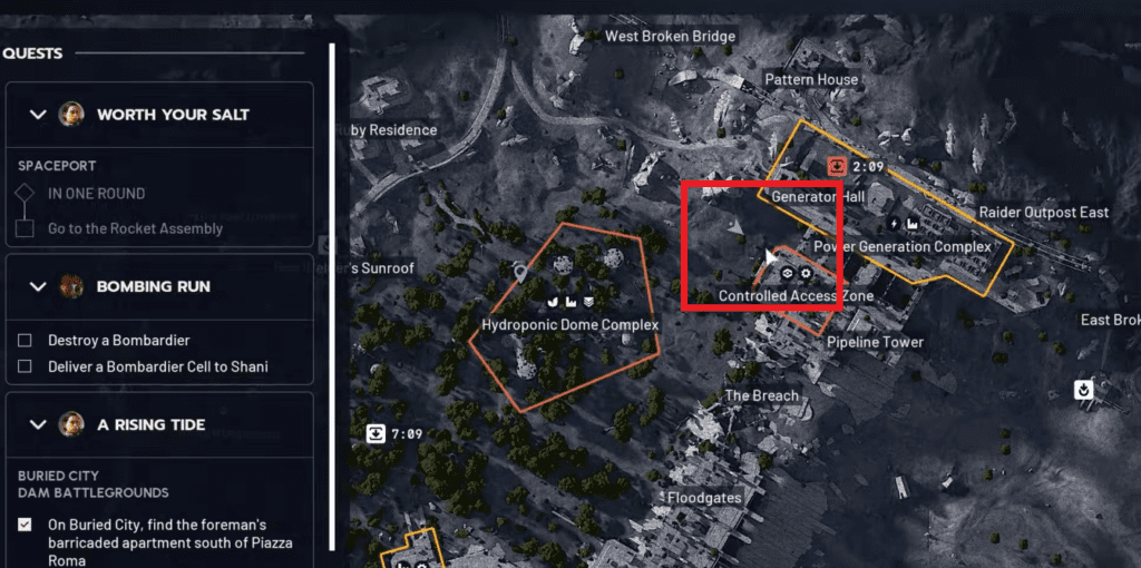 Third location of Dam Battlegrounds.