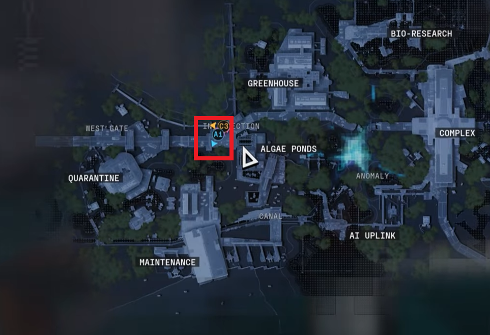 Location of the Terminal at Intersection.