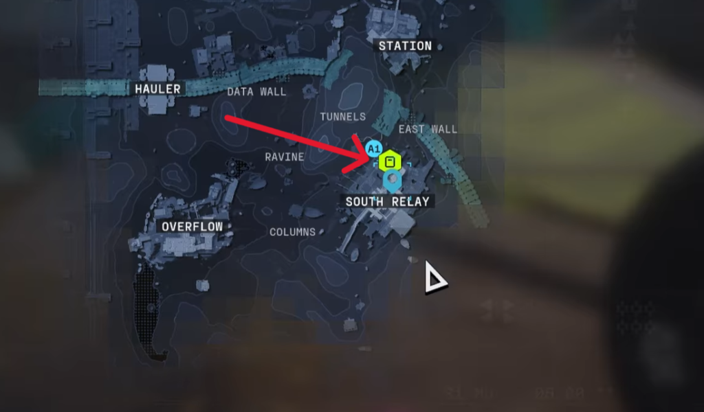 Location of the UESC Comms Antenna in the South Relay part of Perimeter. 