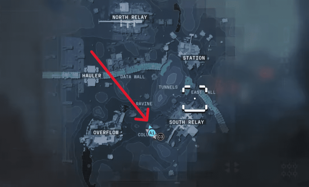Location of the spider infested building marked on the map.