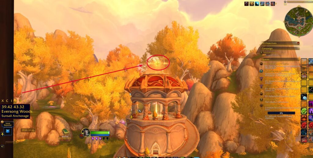 Sunsail Anchorage glyph in World of Warcraft: Midnight