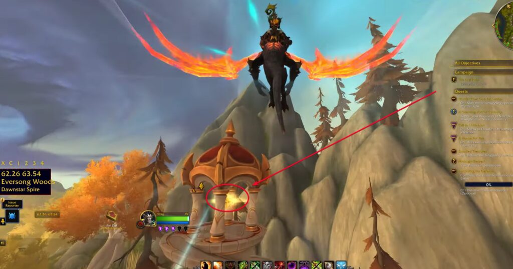 Dawnstar Spire glyph in World of Warcraft: Midnight