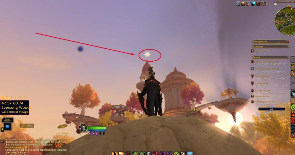 Goldenmist Village glyph in World of Warcraft: Midnight