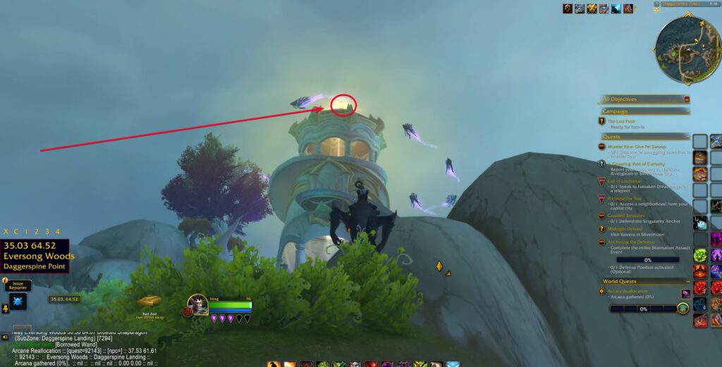 Daggerspine Point glyph in World of Warcraft: Midnight