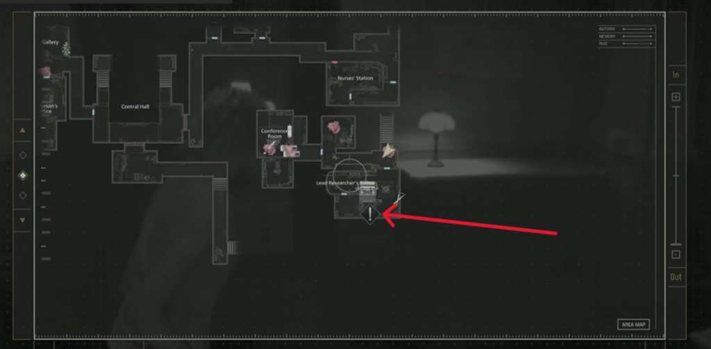 Location of the final puzzle box marked on the map. 