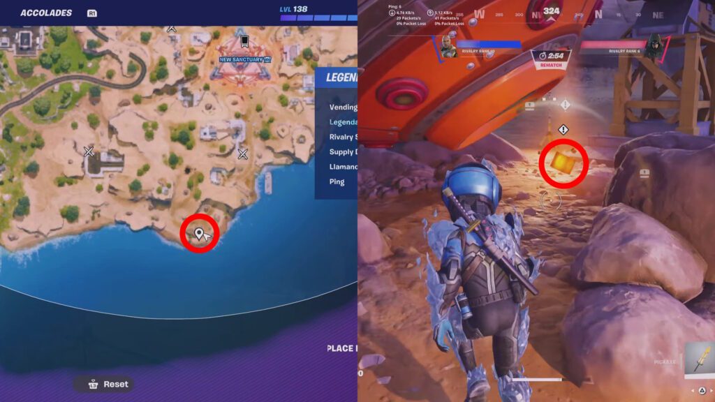 Fortnite Chaos Cubes Locations - New Sanctuary