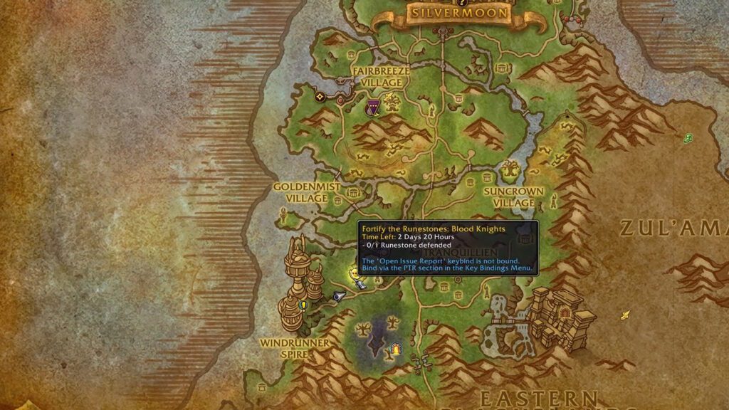 Example location of a Runestone | WoW Midnight