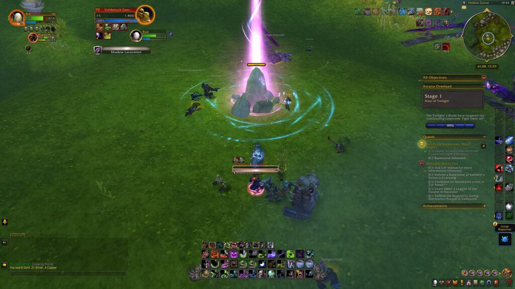 Fending off mobs after charging the Runestone | WoW Midnight